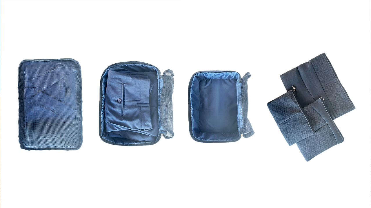 Cofco International travel kit set upcycled upholstery