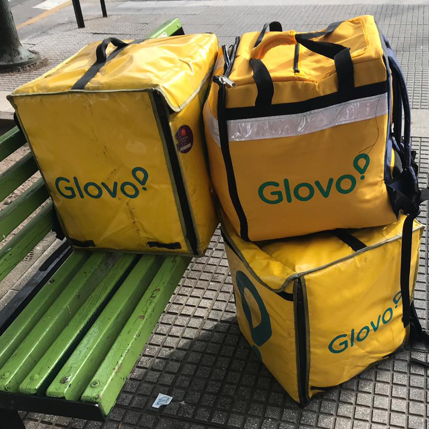 Glovo Upcycled Burlap Plastic turned into Ecoproducts