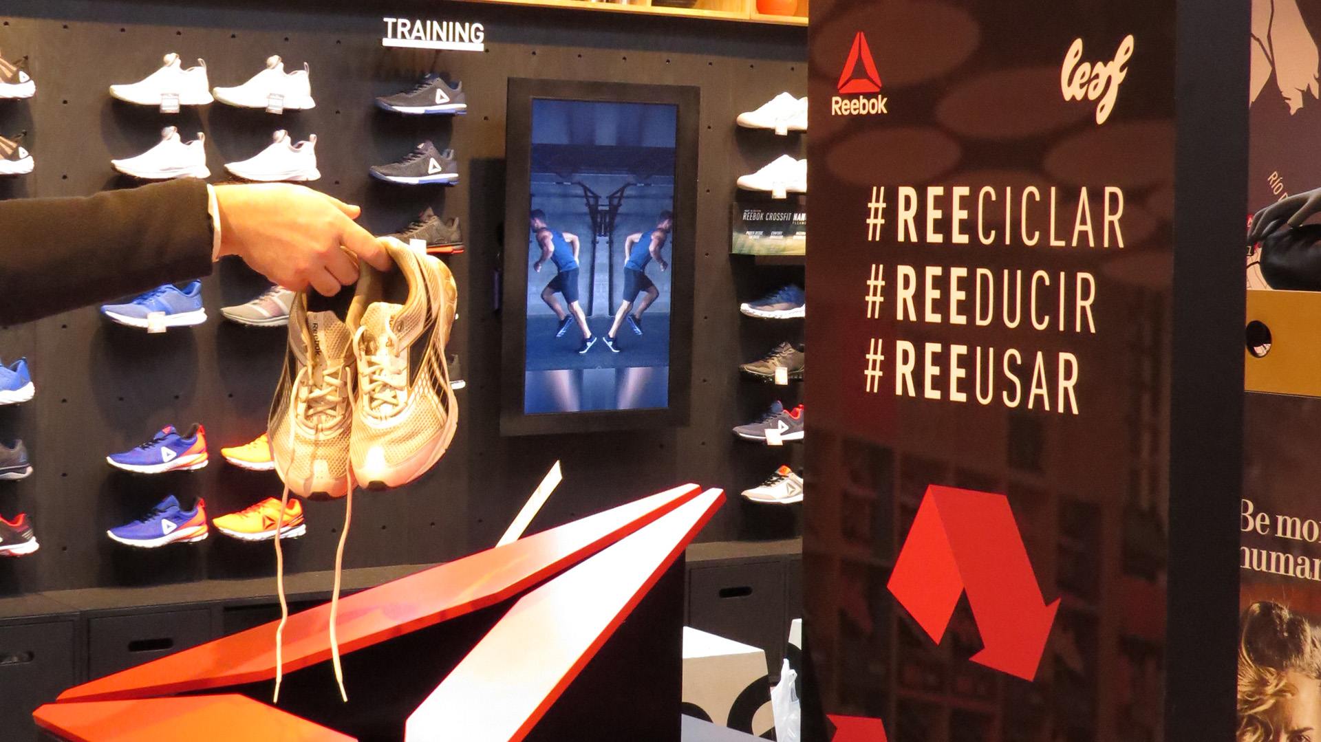 Reebok Upcycled Flags and textiles