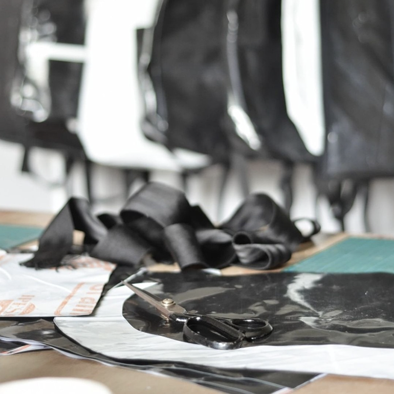Cutting silobag at the workshop