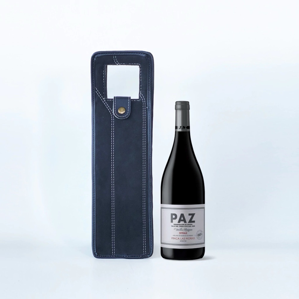 Wine bag m01 de tapizado, azul marino